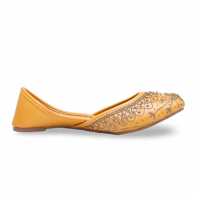 Mustard Fancy Khusa EC8423 Upcycled Shoe Look  