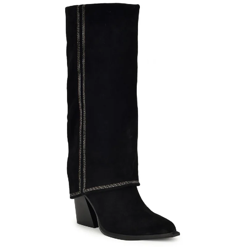 Nine West Womens Rimepy Suede Pull On Mid-Calf Boots