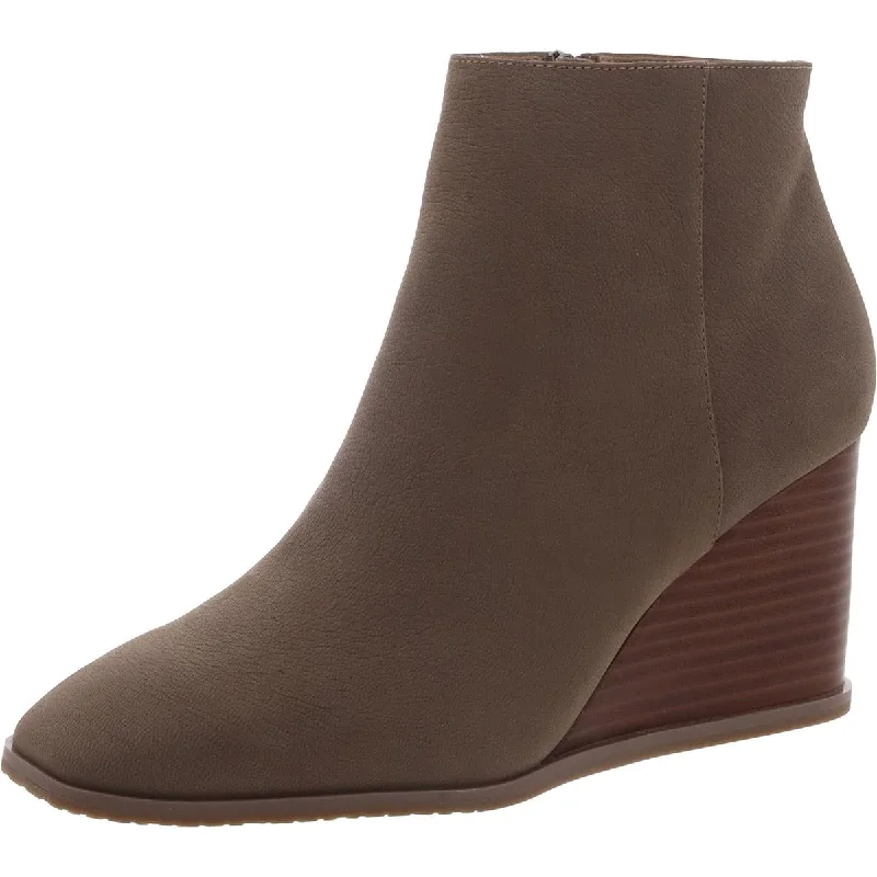 NYDJ Womens Joansgo Wedge Leather Mid-Calf Boots