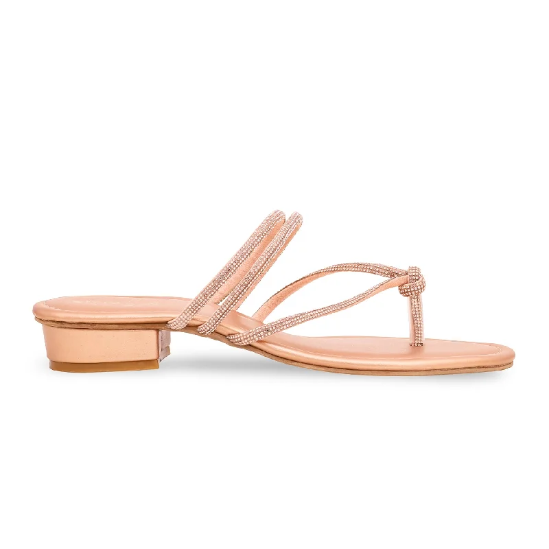 Peach Fancy Chappal FN0720 Leather Driving Shoe Style  