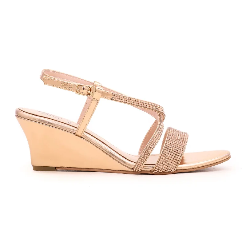 Peach Fancy Sandal FN5565 Two - Tone Shoe Design  