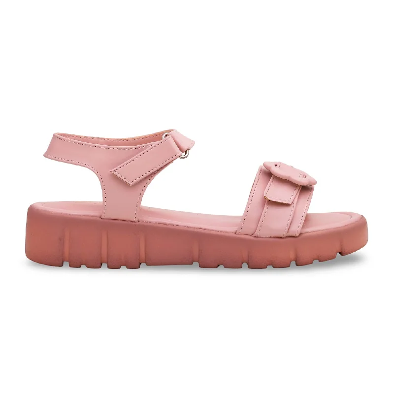 Pink Formal Sandal PU0124 Elastic - Sided Chelsea Look  