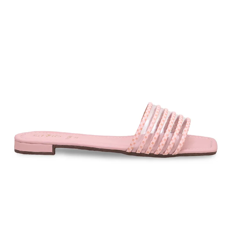 Pink Formal Slipper FR8263 Ivy League Loafer Look 