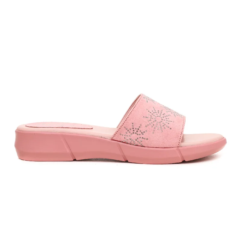 Pink Formal Slipper PU0038 Vintage Oxford Appeal 