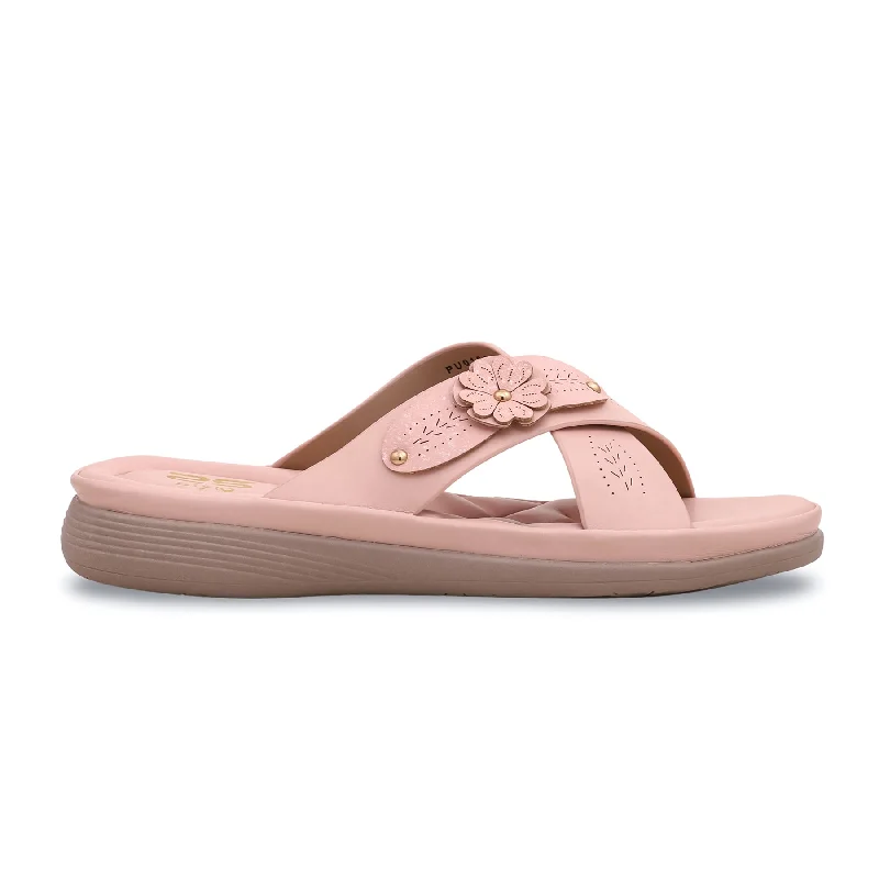 Pink Formal Slipper PU0104 Single - Buckle Monk Look  