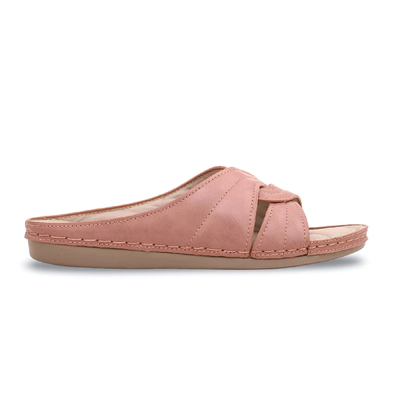 Pink Formal Slipper PU0145 Edwardian Shoe Look  