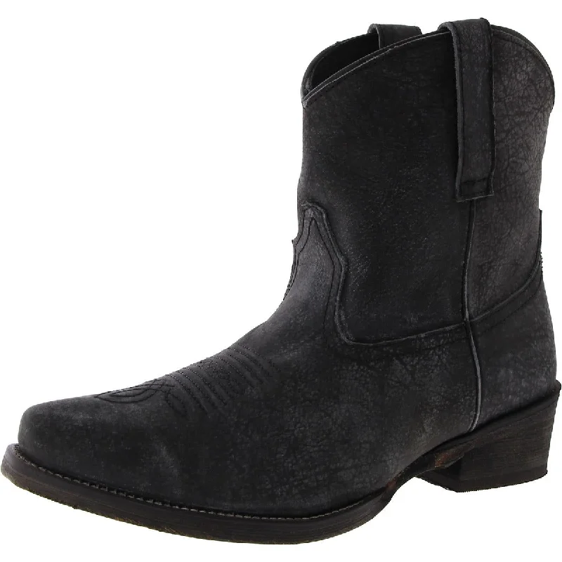 Roper Womens Dusty Leather Pull On Cowboy, Western Boots