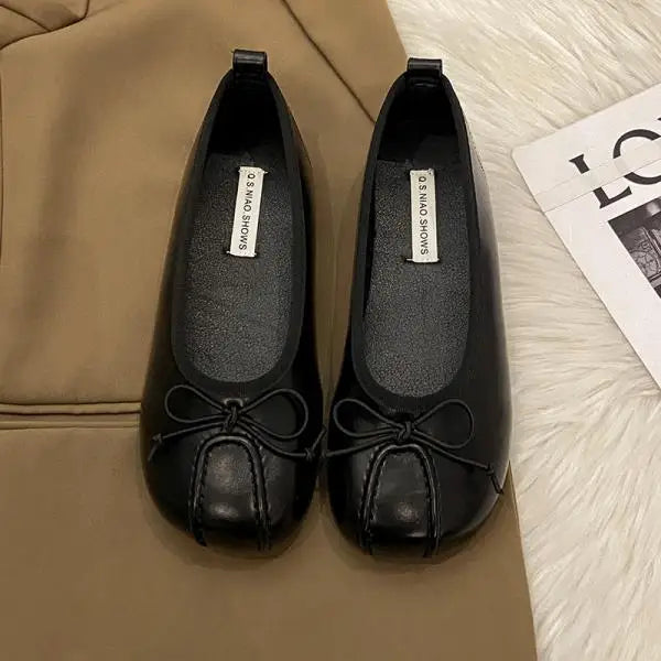 Shoes Woman Flats Oxfords Autumn Modis Dress Leather Grandma New Fall 2024 Comfortable Moccasin Ballerinas Shoes Woman Flats Aut