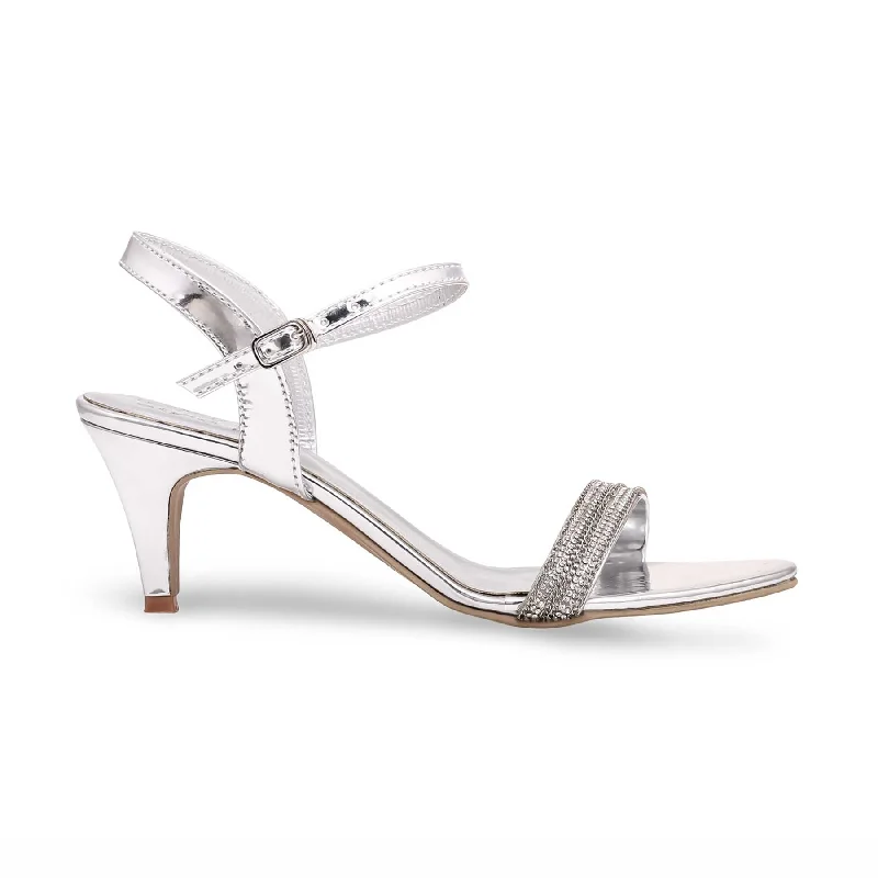 Silver Fancy Sandal FN5888 Hemp - Material Shoe Style  