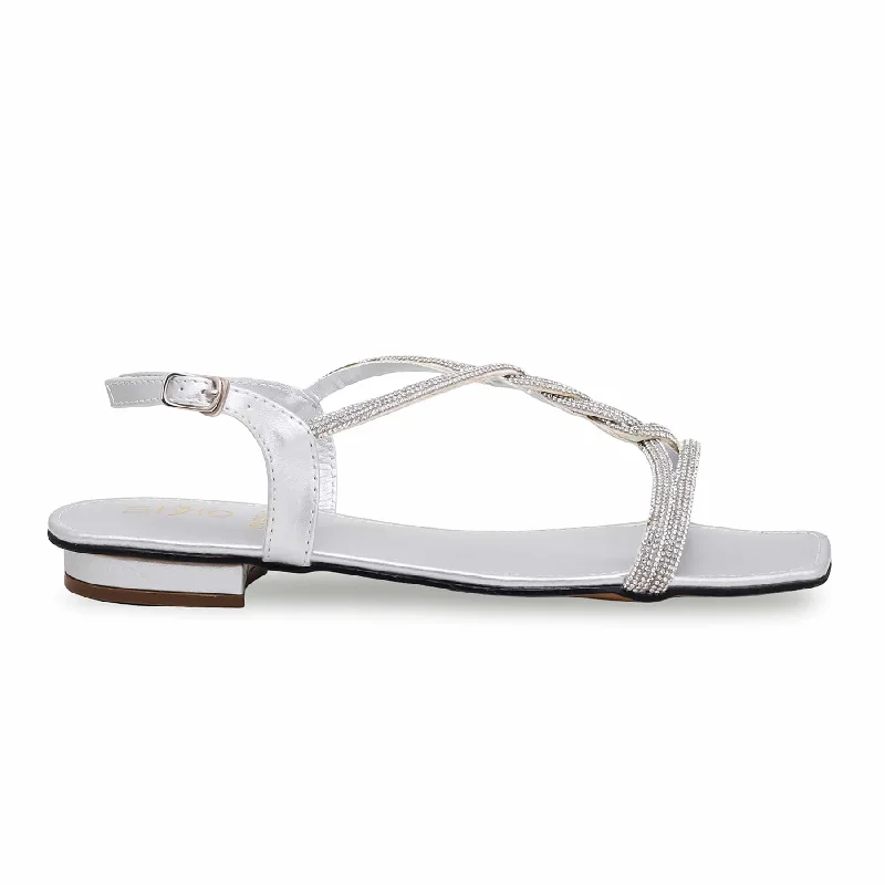 Silver Fancy Sandal FN5921 Neon - Accent Sneaker Look  