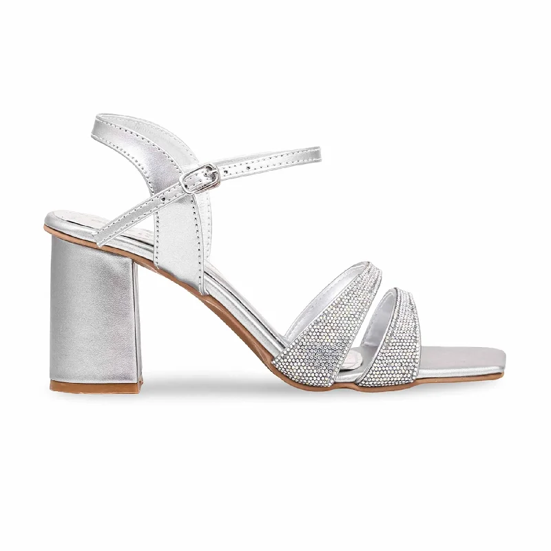 Silver Fancy Sandal FN5962 Desert Boot Utility Style  