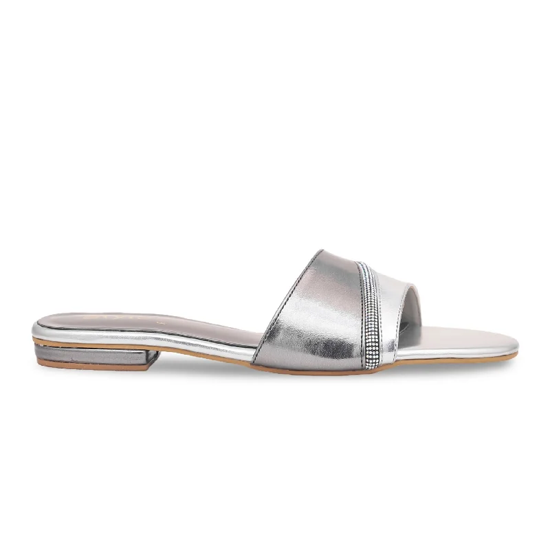 Silver Fancy Slipper FN7712 Sustainable Shoe Design  