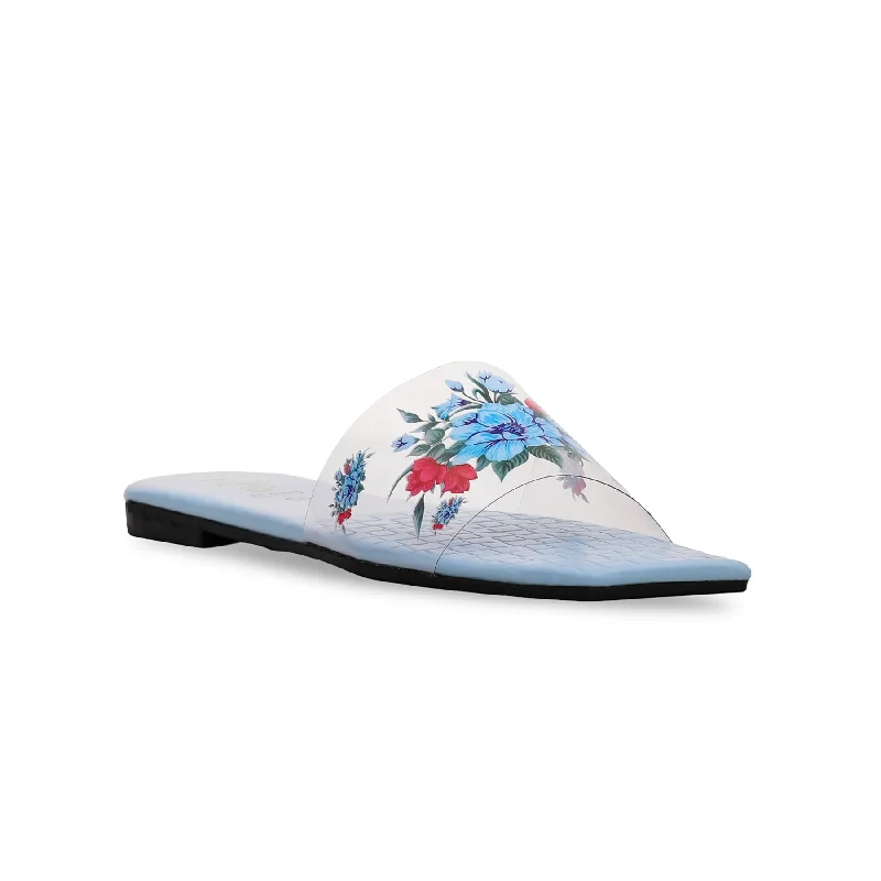 Sky Blue Casual Slipper CL1588 Retro Plimsoll Style  