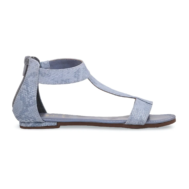 Sky Blue Formal Sandal FR5256 Wingtip Oxford Design 