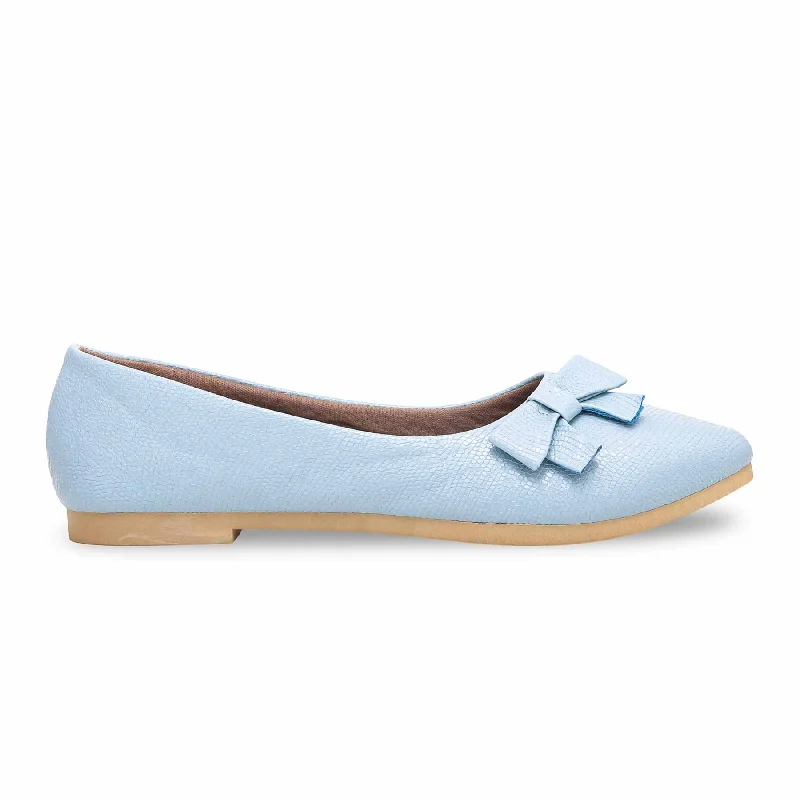 Sky Blue Pumps WN1068 Tailored Oxford Style 