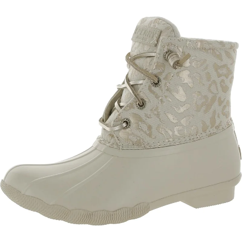 Sperry Womens Saltwater Embroidered  Rain Boots