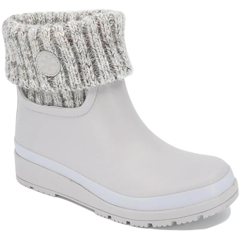 Splendid Womens Dara Rubber Wedge Rain Boots