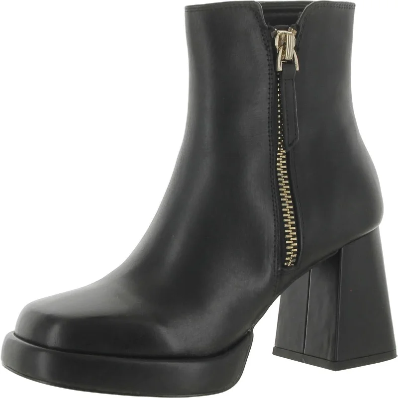 Steve Madden Womens Adryana Zipper Platform Ankle Boots