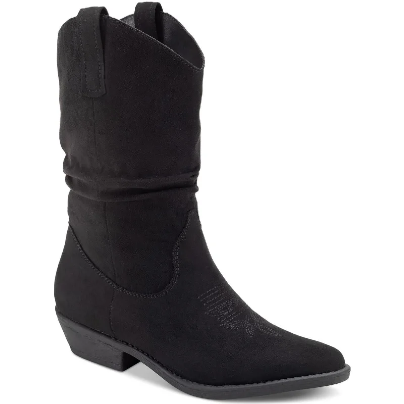 Style & Co. Womens Dannaa Faux Suede Mid Calf Mid-Calf Boots