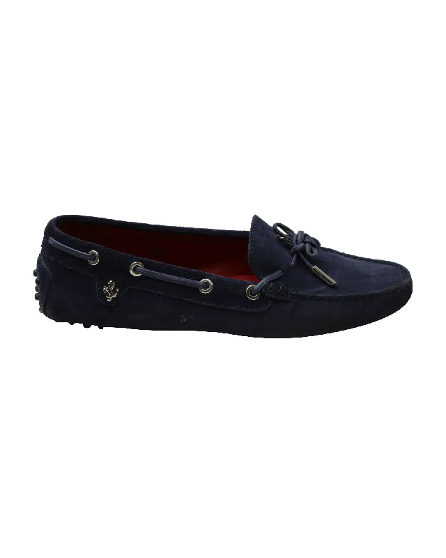 Tod's Ferrari Loafers in Navy Blue Suede