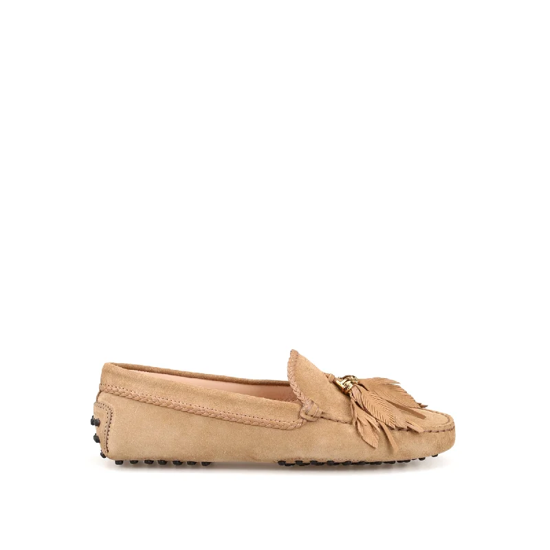 Tod's Tassel Design Suede Loafers