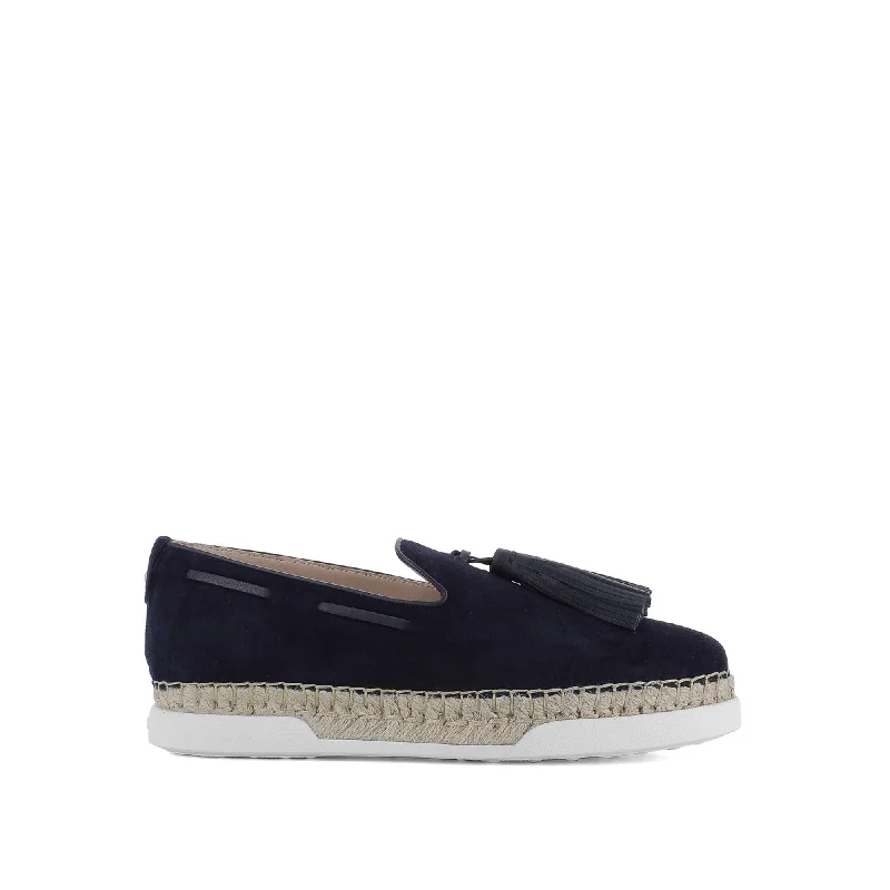 Tod's Tassel Detail Suede Loafers