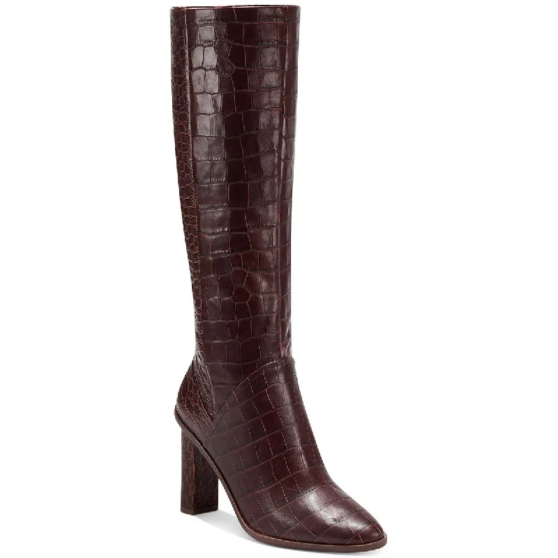 Vince Camuto Womens Phranzie Suede Almond Toe Knee-High Boots