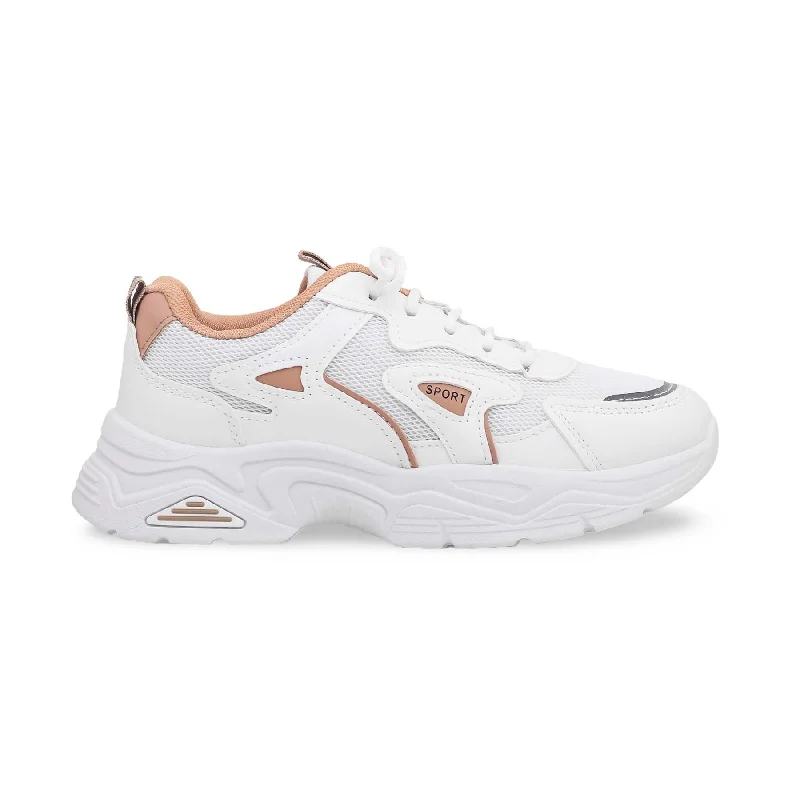 White Sports Sneaker AT7229 Sustainable Shoe Design  