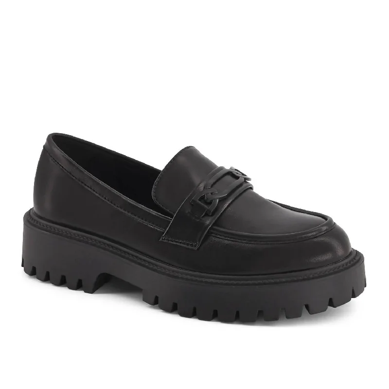 Women's Fashion Penny Loafers In Black