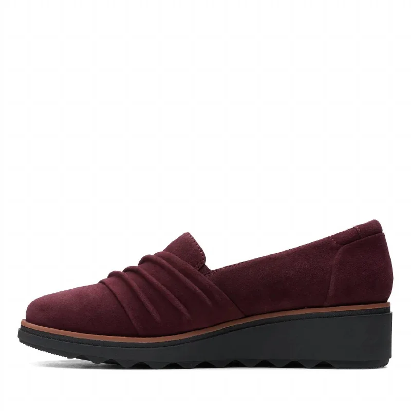 Women's Sharon Villa Loafer In Burgundy Suede