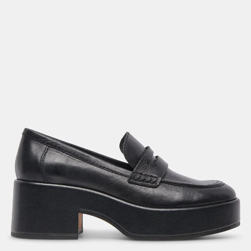 YANNI LOAFERS BLACK LEATHER