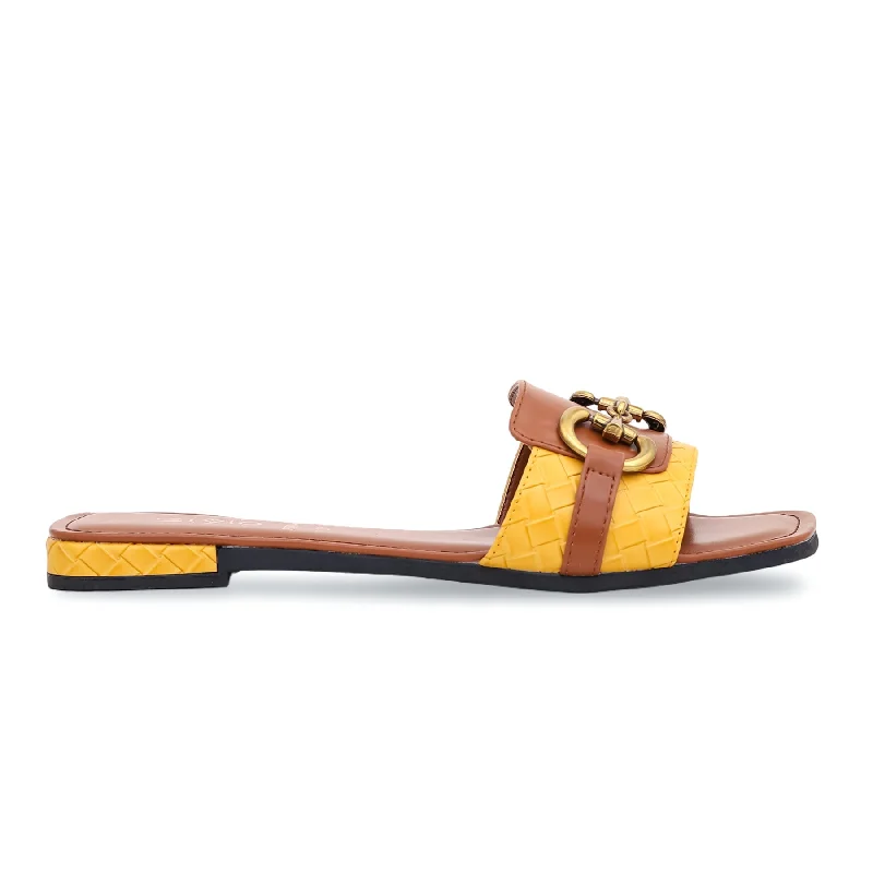 Yellow Formal Slipper FR8049 Beaded Moccasin Design 