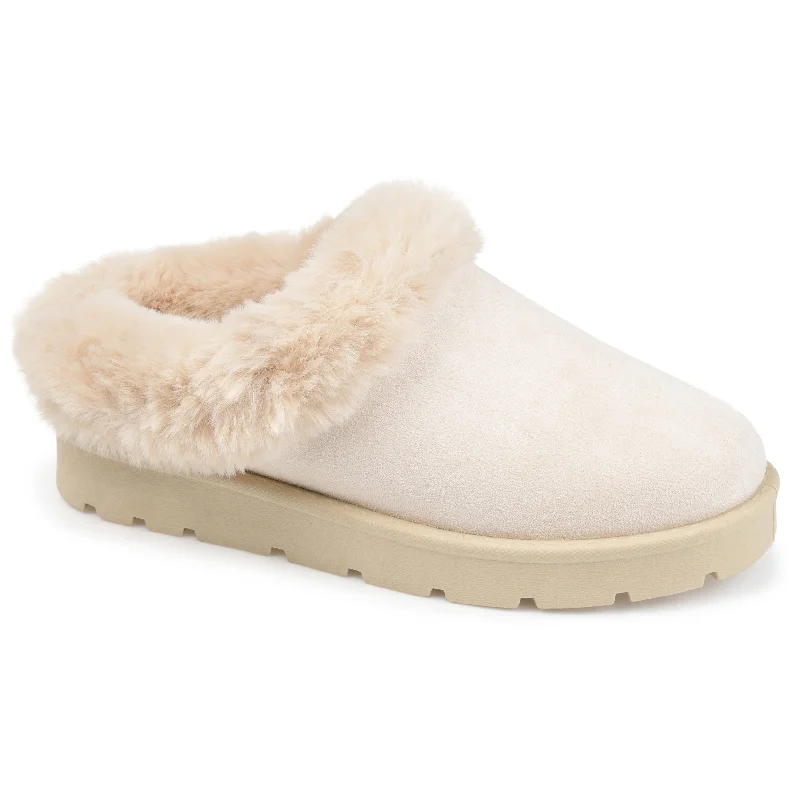 Journee Collection Women's Faux Fur Trim Whisp Slipper