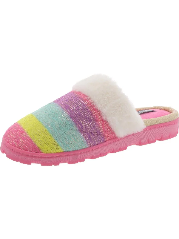 Womens Faux Fur Cozy Slide Slippers