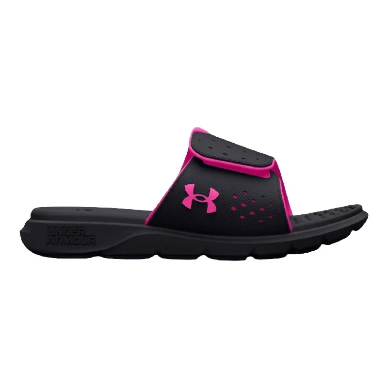 Women's Ignite Pro Slides In Black/rebel Pink