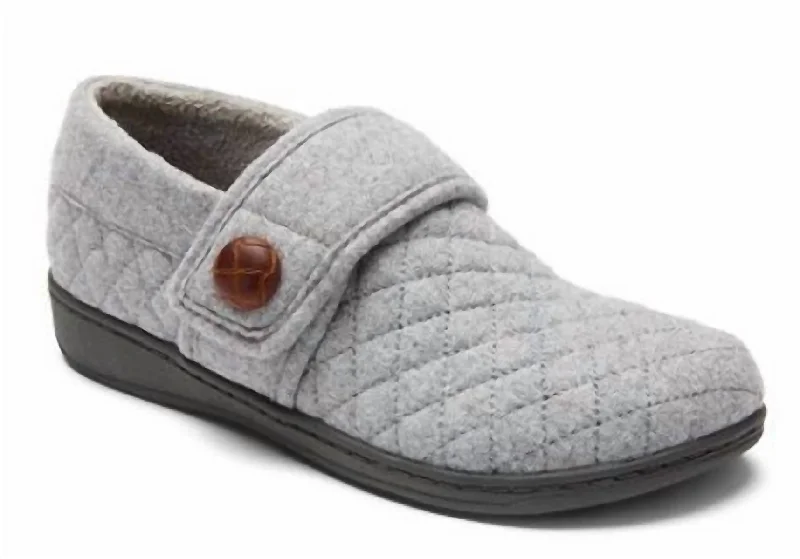 Women's Jackie Terry Cloth Slipper In Light Grey