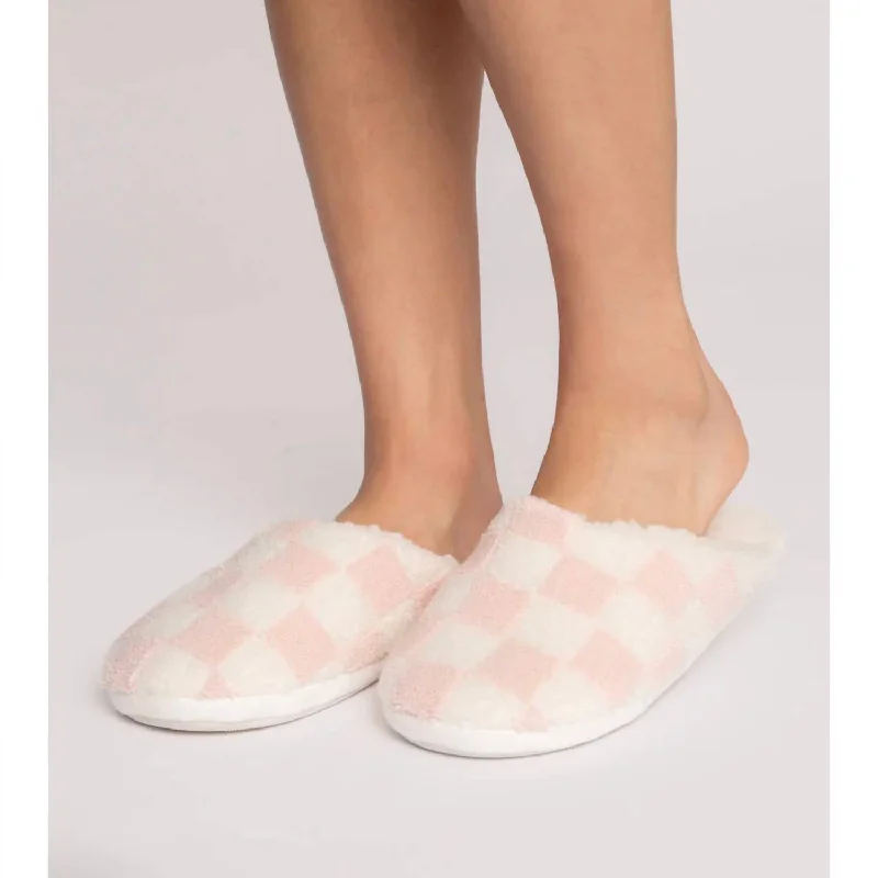 Women's Let’S Get Cozy Slippers In Pink Clay