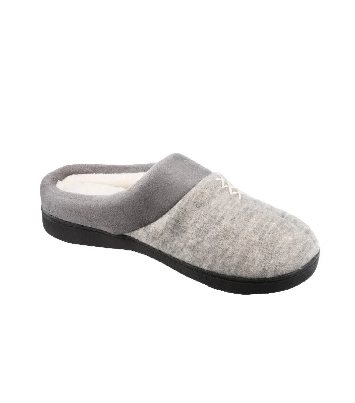 Women's Marisol Microsuede Hoodback Slipper In Heather