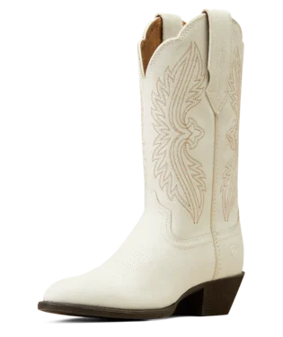 Ariat Ladies Heritage R Toe Distressed Ivory Boot-10046898 Tailored Oxford Style 