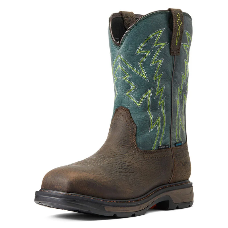Ariat Men's WorkHog XT BOA Waterproof Carbon Toe Work Boot 10038924 Blue Coast Loafer Aesthetic 