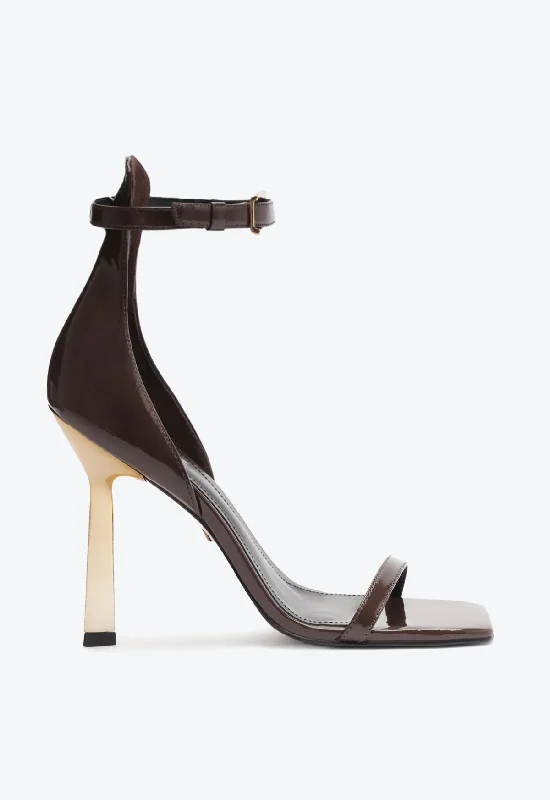 Ciara Patent Leather Sandal Desert Boot Utility Style  