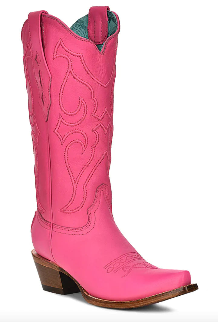 Corral Ladies Fuchsia Embroidery Cowboy Boots Z5138 Desert Boot Utility Style  