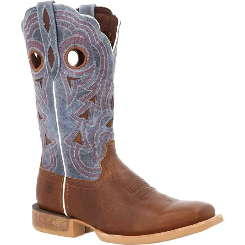 Durango Ladies Pro Golden Brown & Periwinkle Western Boots DRD0422 Lightweight Tennis Sneaker Look  