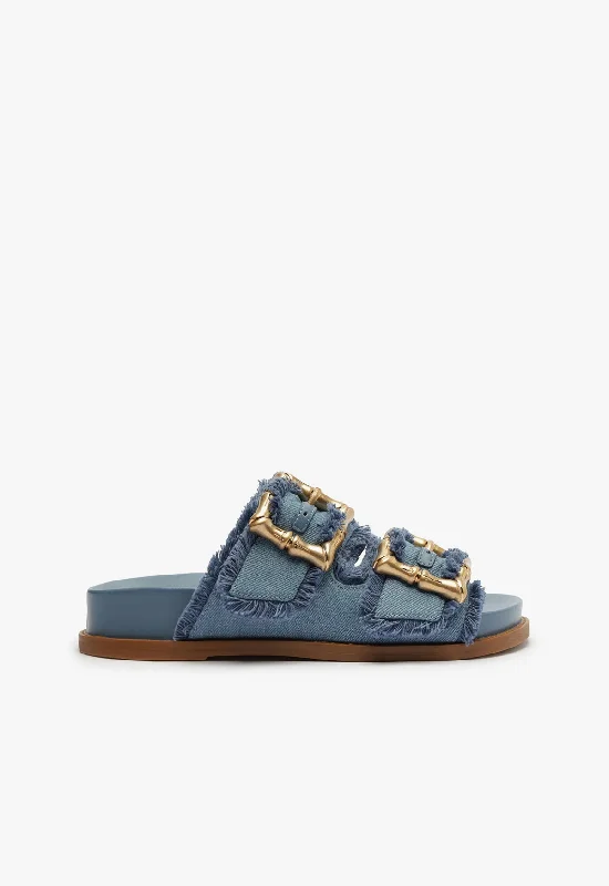 Enola Sporty Denim Sandal Brogue Oxford Aesthetic 
