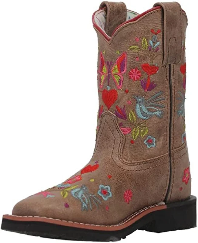 Dan Post Kids Fleur Embroidered Square Toe Boots DPC2949 British Gentleman Oxford Style Dan Post Kids Fleur Embroidered Square Toe Boots DPC2949 British Gentleman Oxford Style