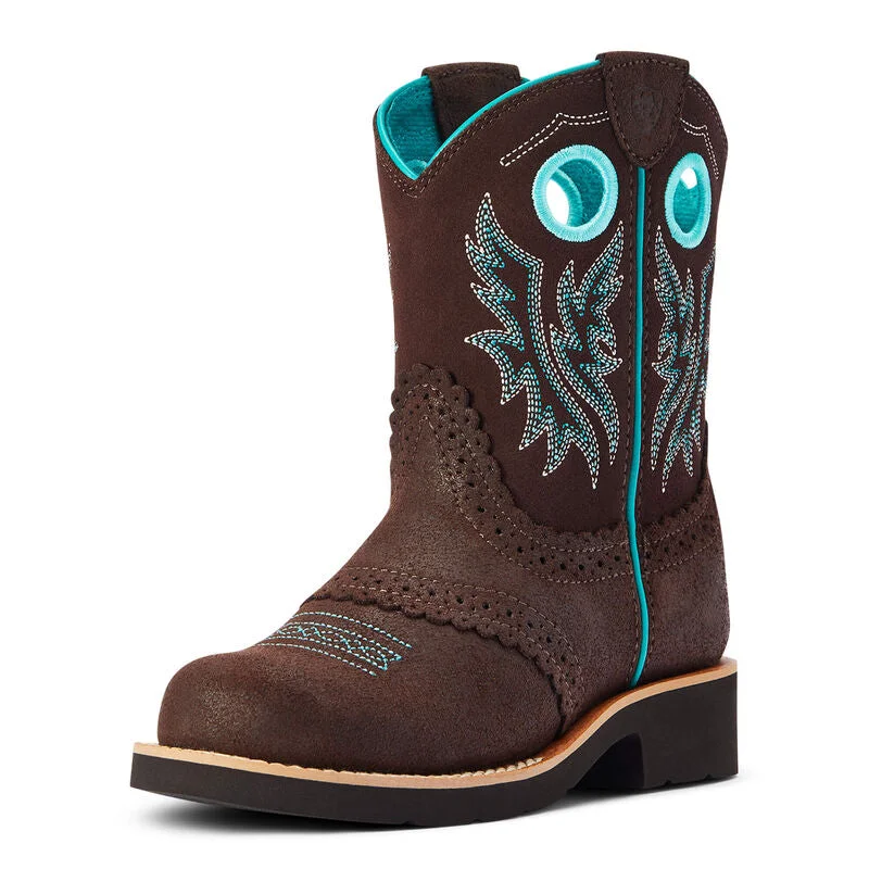 Ariat Girls Fatbaby Western Boots Royal Chocolate 10042537 Aesthetic  