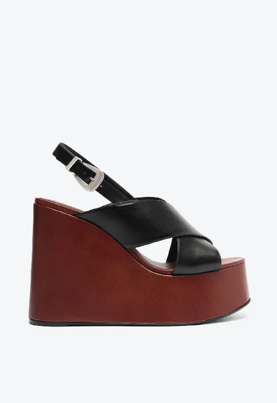 Jennifer Leather Sandal Slide Sandal Beach Style  