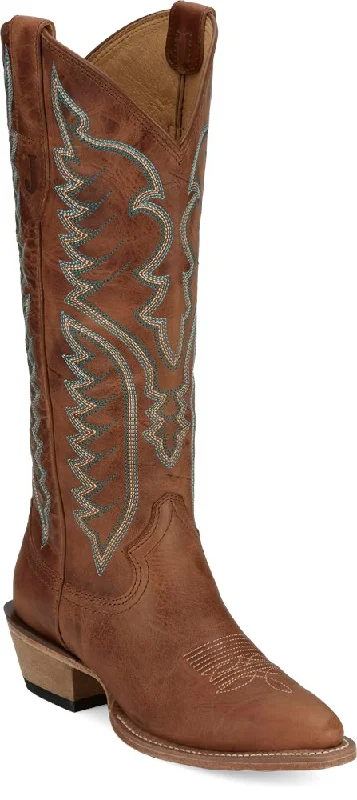 Justin Ladies Evelyn Tall Brown Boot-VN4402 Hip - Hop Sneaker Style  