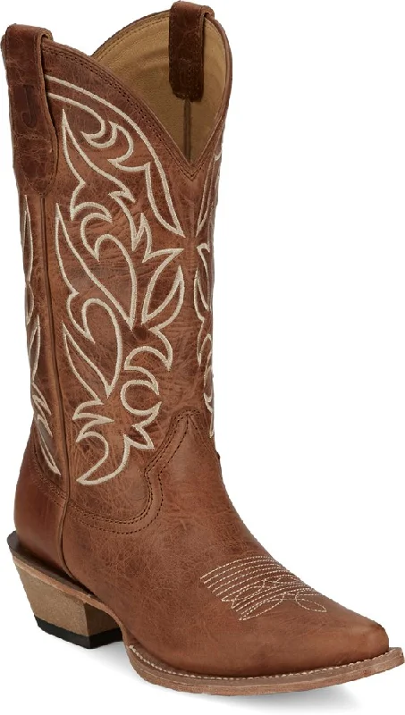 Justin Ladies Josephine Brown Pointed Toe Boot-VN4431 Suede Desert Boot 