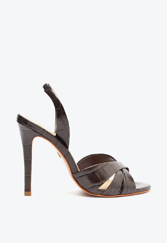 Keefa Sling Leather Sandal Memory - Foam Slipper Look  